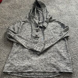 Cable & Gauge Gray Cowl Neck Sweater